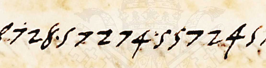 Detail of 71v showing the single group transcribed twice as anco anco